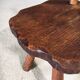 Rustic Alpine Hand-Carved Oak Chair, France, 1920s