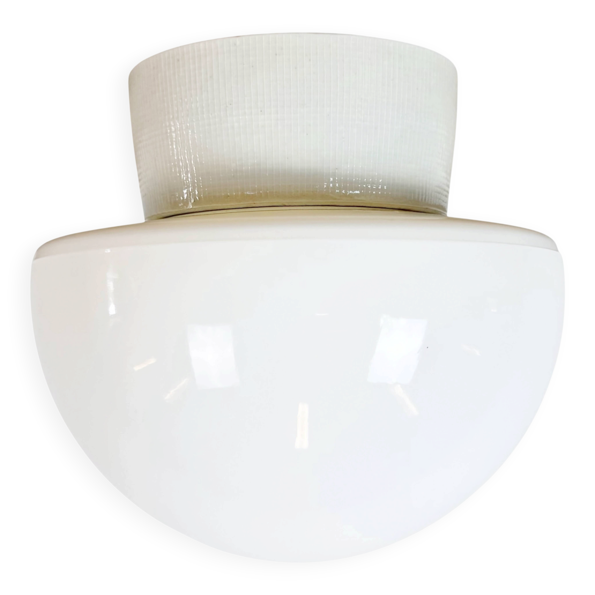 Vintage White Porcelain Ceiling Light, 1970s