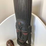 African wooden mask statuette