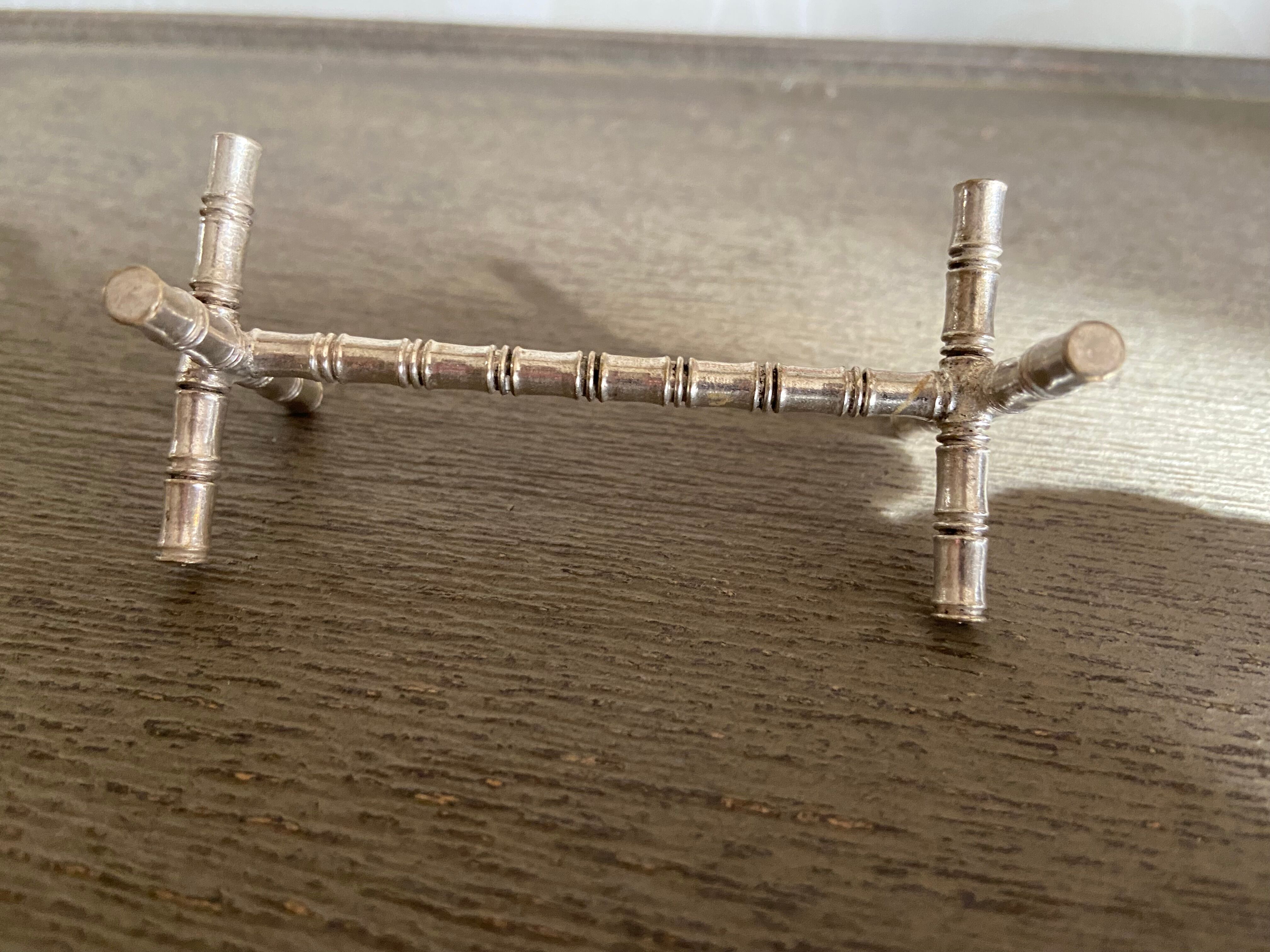 11 knife holders vintage silver metal