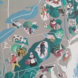 Poster of the USA, pictorial map of the United States