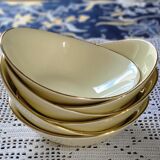 Set of 6 oval yellow hollow plates Salins model Tivoli