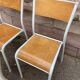 6 school chairs 70s industrial vintage school communities Mullca gaston cavaillon