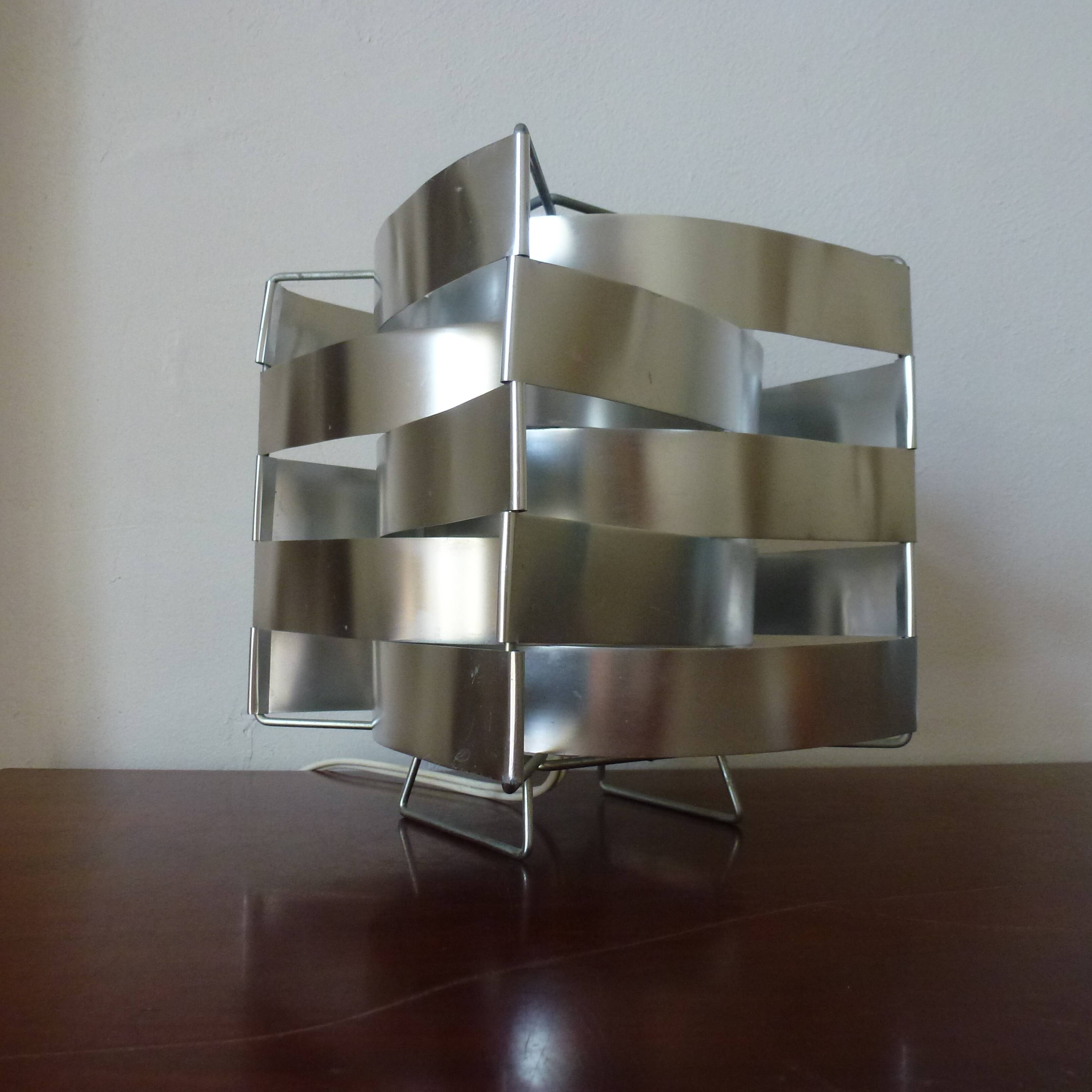 Uranus lamp by Max Sauze, aluminum creation from the 70s