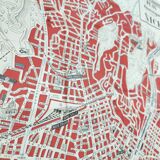 Tourist plan map of Nice 1950 Côte d'Azur
