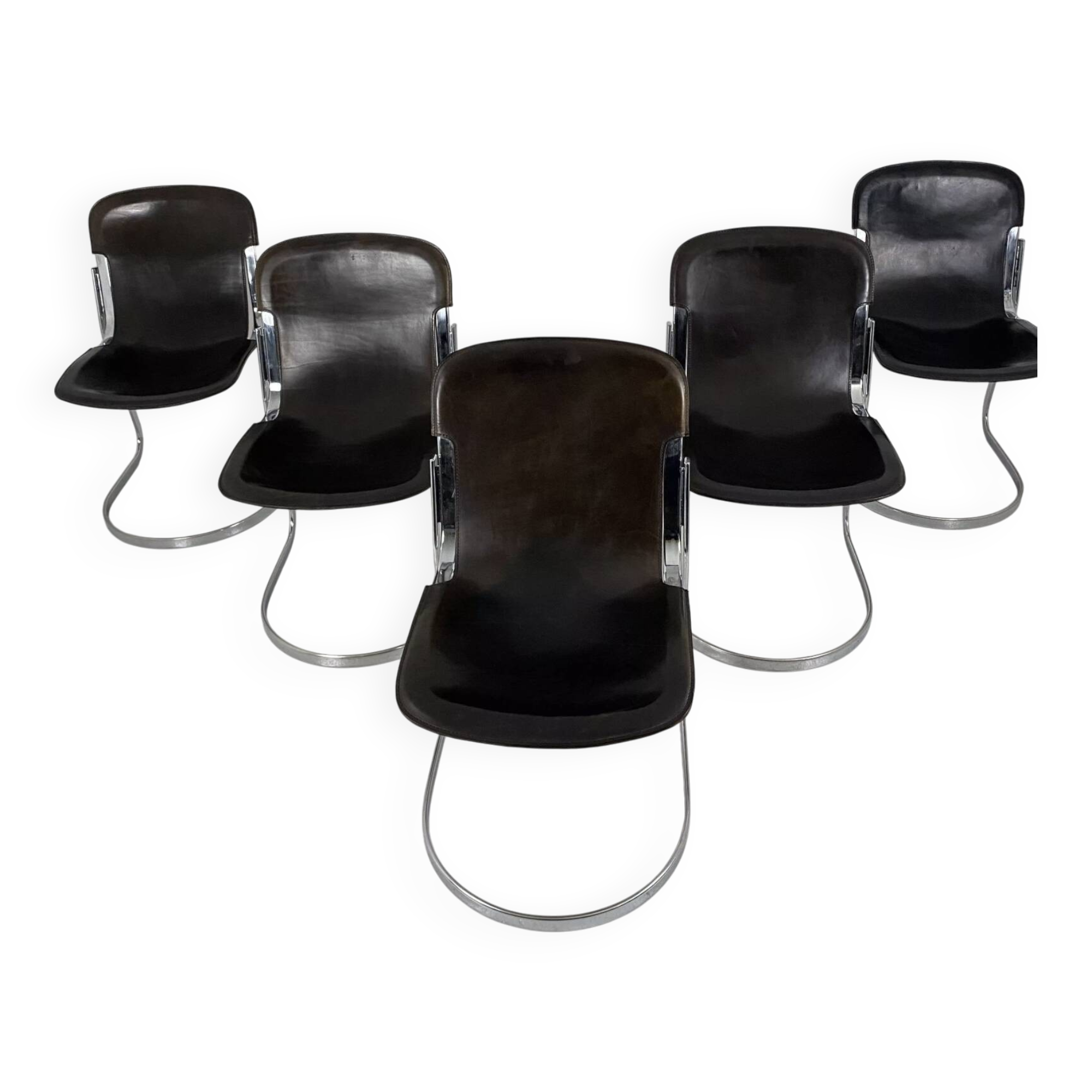 Set of 5 Cidue chairs, Italy 1970