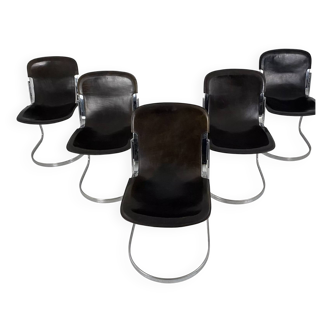Set of 5 Cidue chairs, Italy 1970