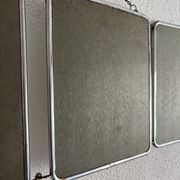Vintage 1960 triptych barber mirror silvered Arpin - 28 x 70 cm