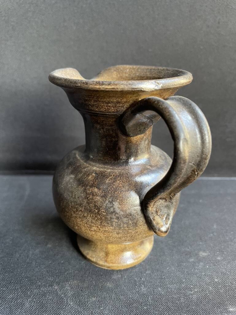 Terracotta pitcher signed Jean Marais - Vallauris