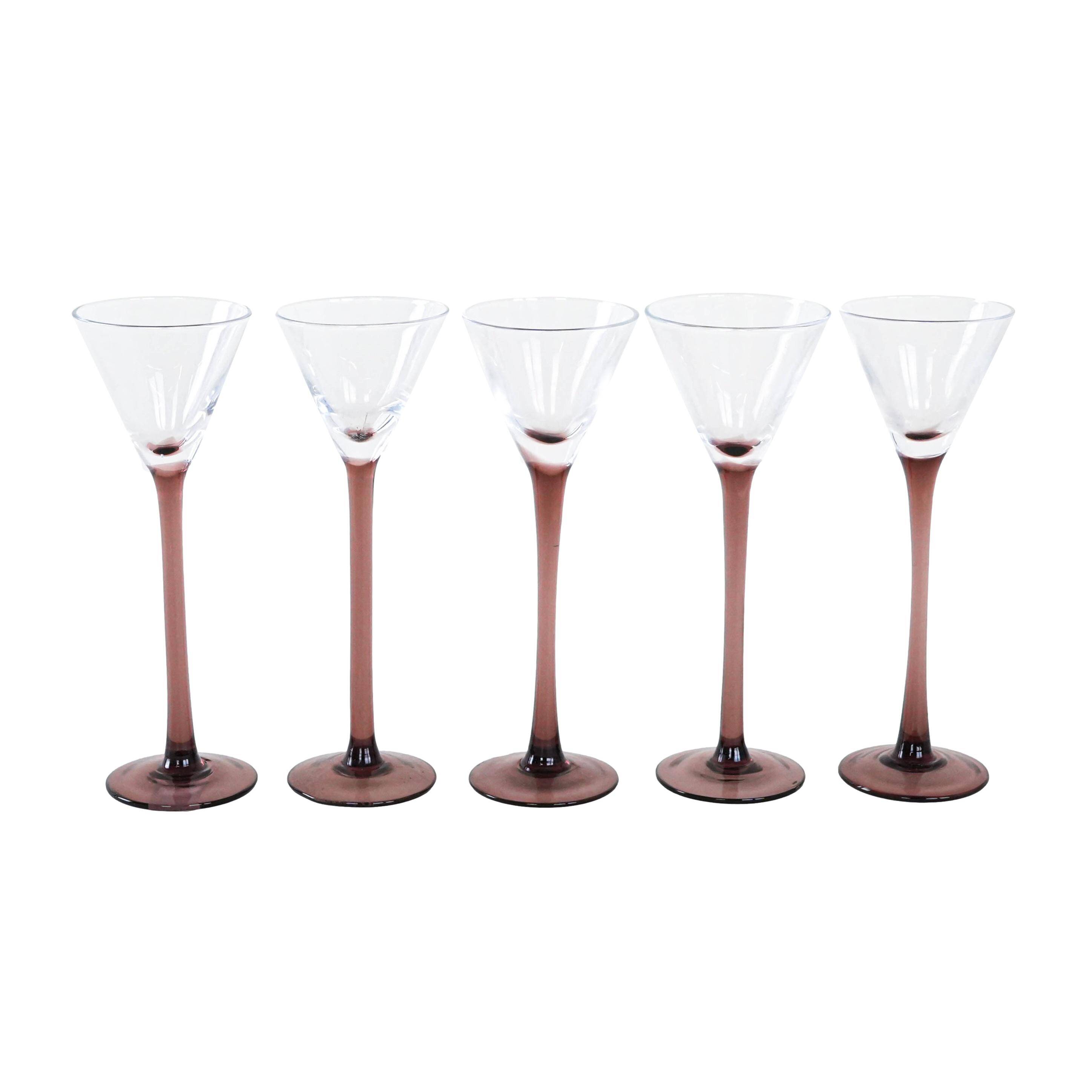 Set of five glasses, Danish design, 1970s, manufactured in Denmark