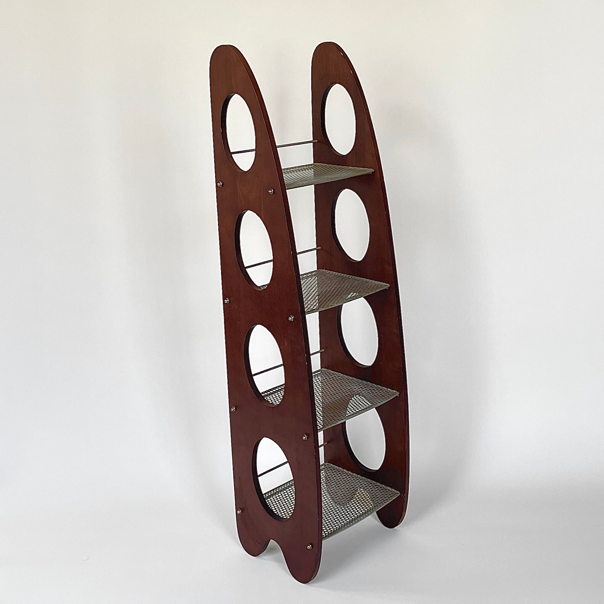 Midcentury vintage foot bookcase