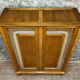 2 Door Wardrobe - Oak and Rattan - Compass Feet - Vintage 50/60's