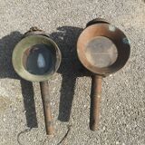 Set of 2 metal lamps