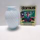 Murano Glass Vase with Light Blue and White Canes, Italy