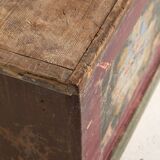 Ancien coffre long à motifs floraux (c.1870) #40