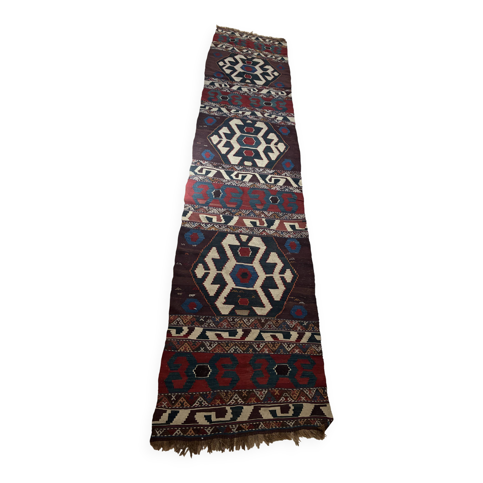 Antique Anatolian Handwoven Kilim Runner