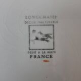 Fluted plate Longchamp, decorated with dragonflies and flowers.