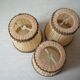 Set of 3 old pleated fabric lampshades clip-on model chandelier lamp lighting fixture n1