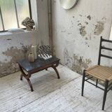 Empire style marble and mahogany coffee table