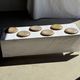 Set of 6 handmade stoneware plates in glazed beige and brown D20 H3