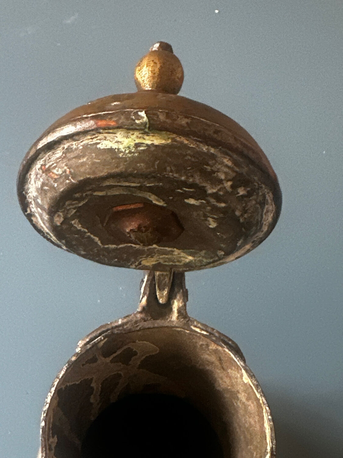 Eastern Verseuse "Dallah" Metal and Engraved Brass circa 1900
