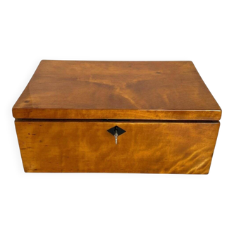 Late Biedermeier Box in Solid Birch, Northern Germany, 1840