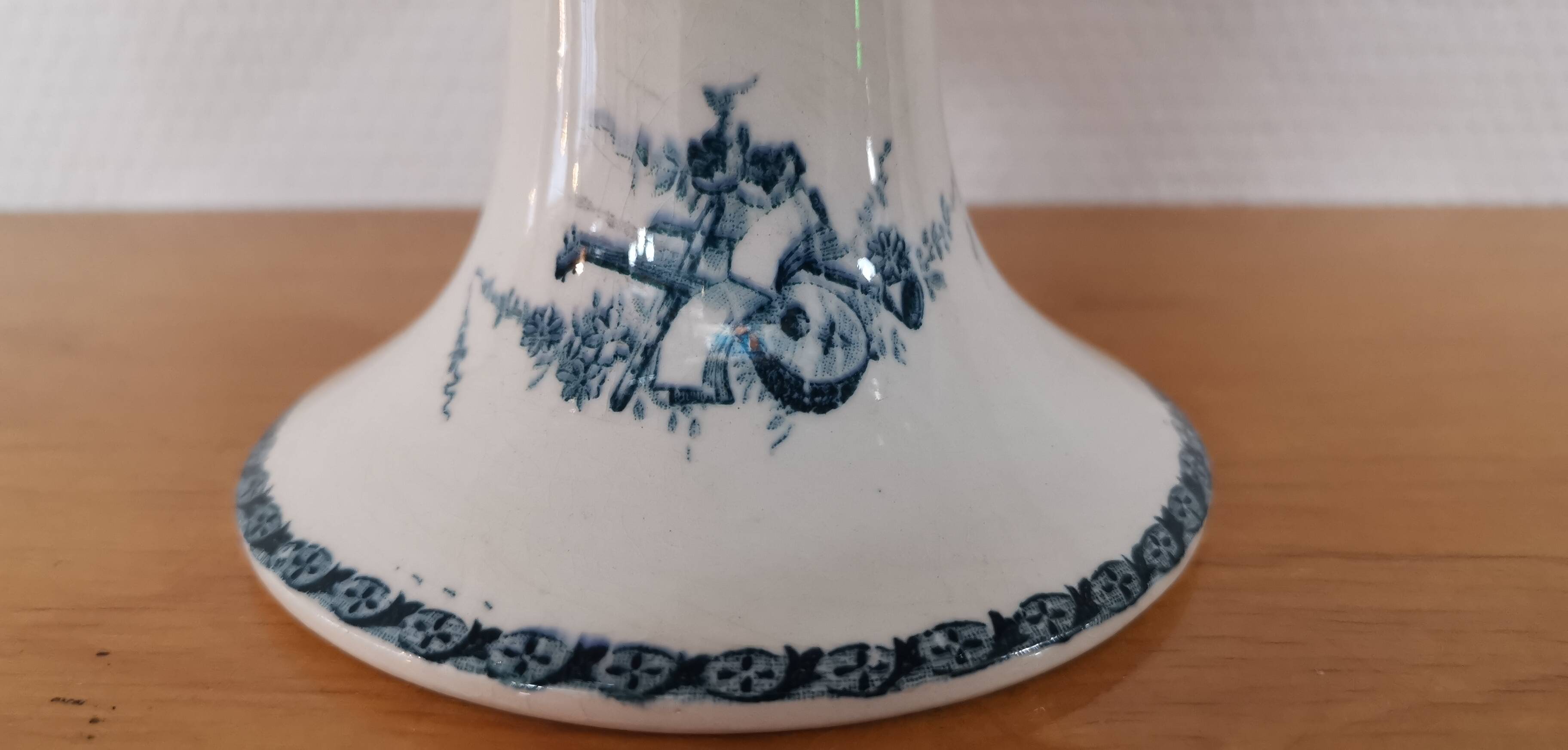 Longwy iron earthenware compote bowl 1900