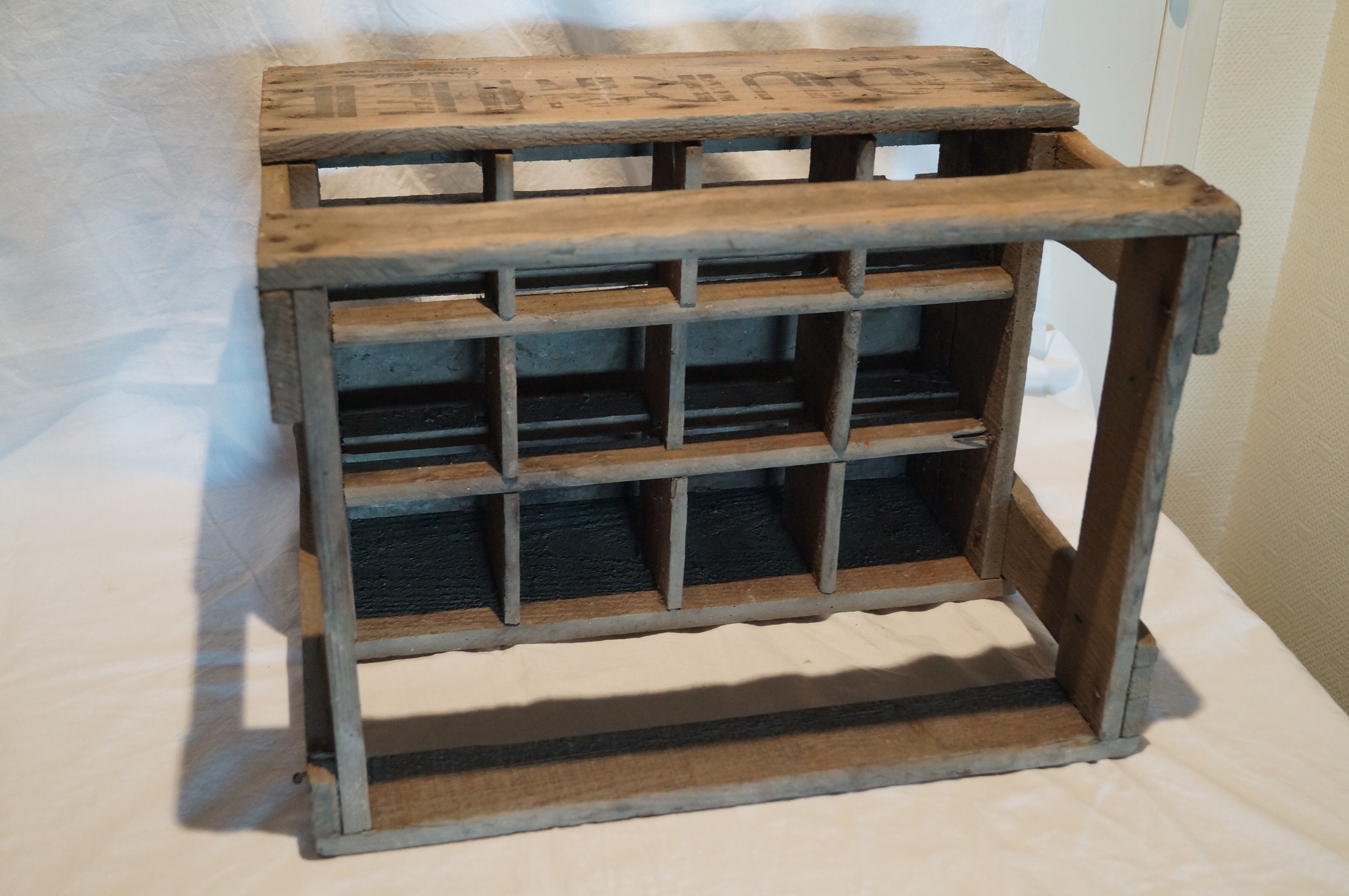 Old bottles wooden door