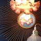Vintage tulip hanging lamp