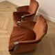 Pair of vintage terracotta velvet armchairs