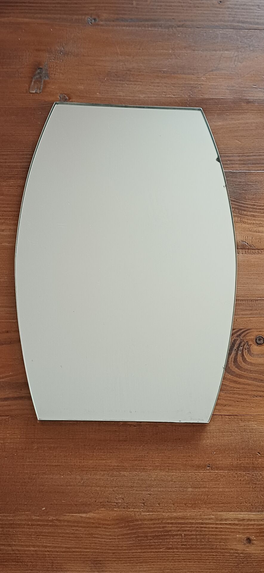 Velvet-backed tabletop mirror