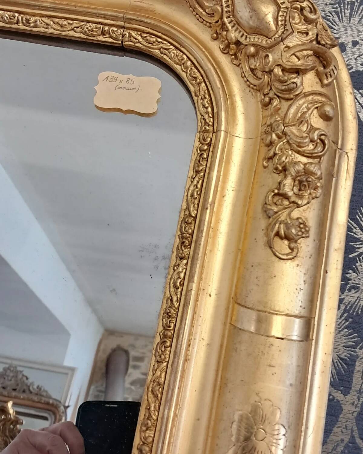Louis Philippe period mirror 139 x 85