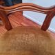 Pair of wooden chairs with velvet seats
