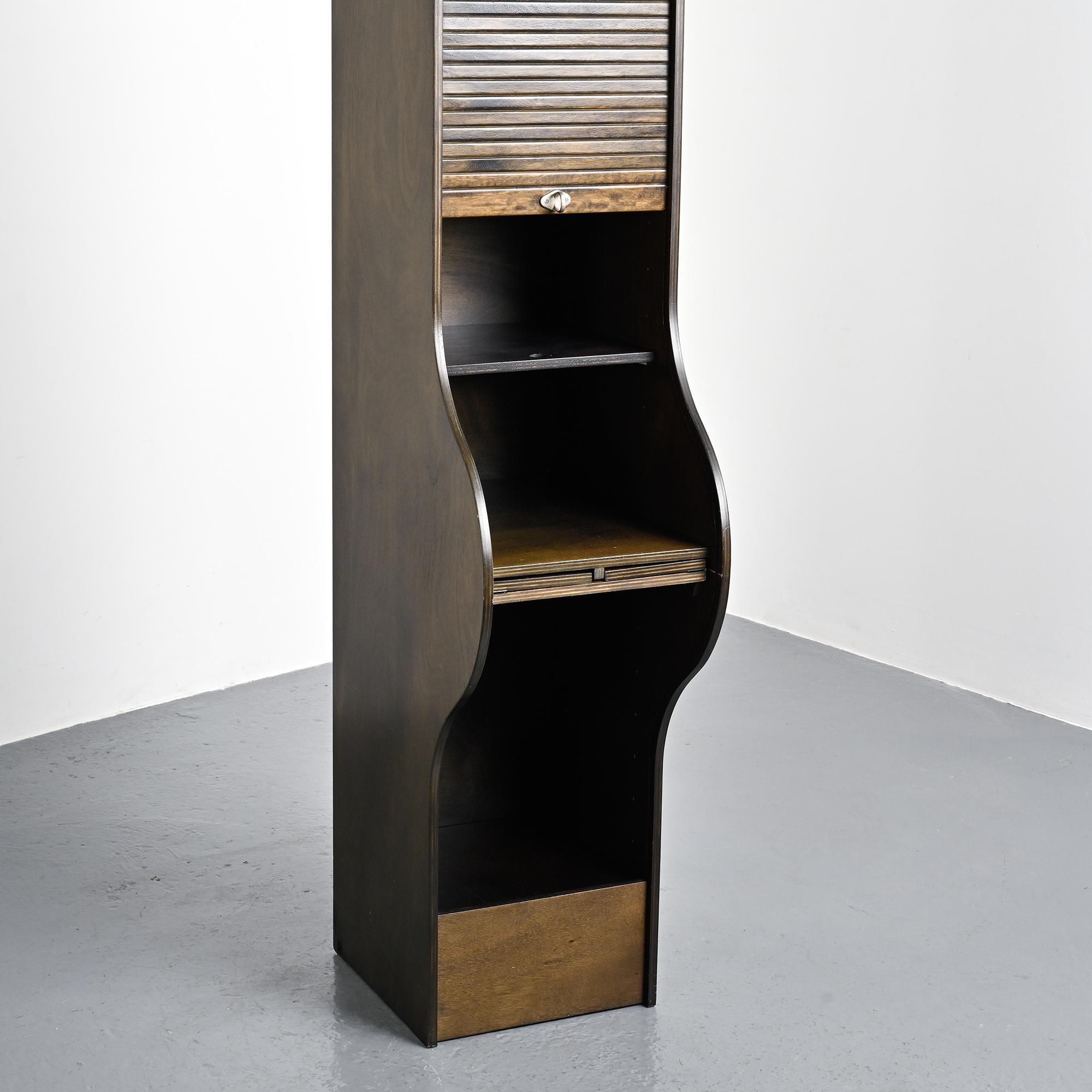 Jalousie secretary 5822 by Klaus Vogt for Thut Möbel, circa 1970.