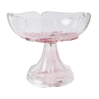 Coupe cristal motif fleur incrusté