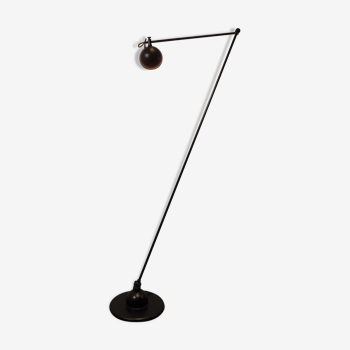 Minimalist articulated black floor lamp