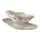 Old sauce pot with tray Garland of roses Gien
