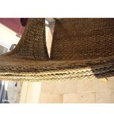 Colonial armchair in rattan and bamboo
