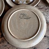6 dessert plates Sarreguemines Atelier d'Art de Lorraine
