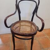 Fauteuil de bistrot Hoffman en bois courbé