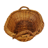 Old oval wicker basket with handles