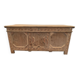 Chest in oak and marquetry of light wood XVIII century