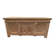 Coffre en chêne et marqueterie de bois clair XVIII siècle