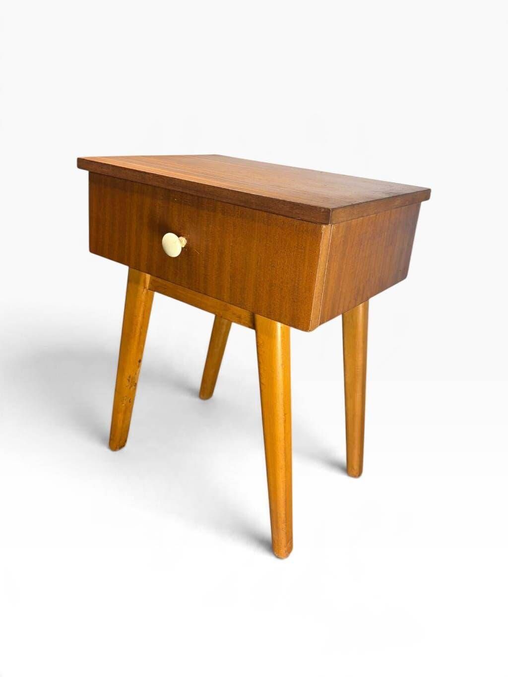 Mini bedside table/side table/small vintage wooden chest of drawers