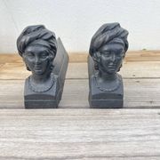 2 antique andirons