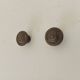 Pair of antique furniture knob handles in solid gilded brass
