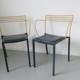 Pair of armchairs Pascal Mourgue model "Piccolo" for Fermob 1990