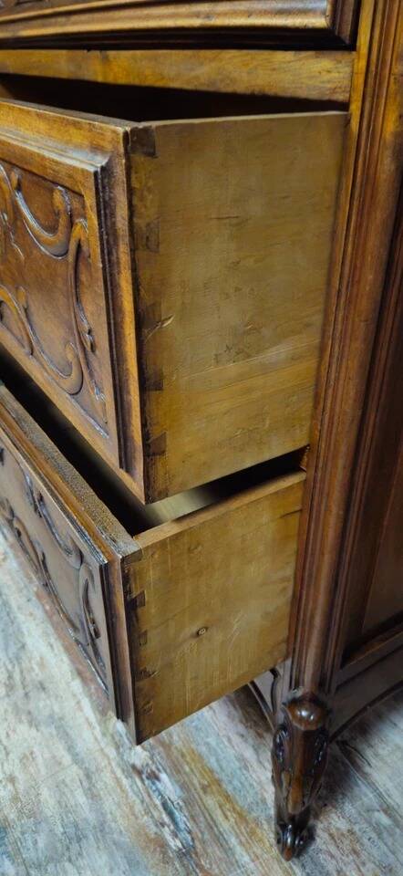 Antique walnut secretary – Louis XV style – Drop-down – 19th century