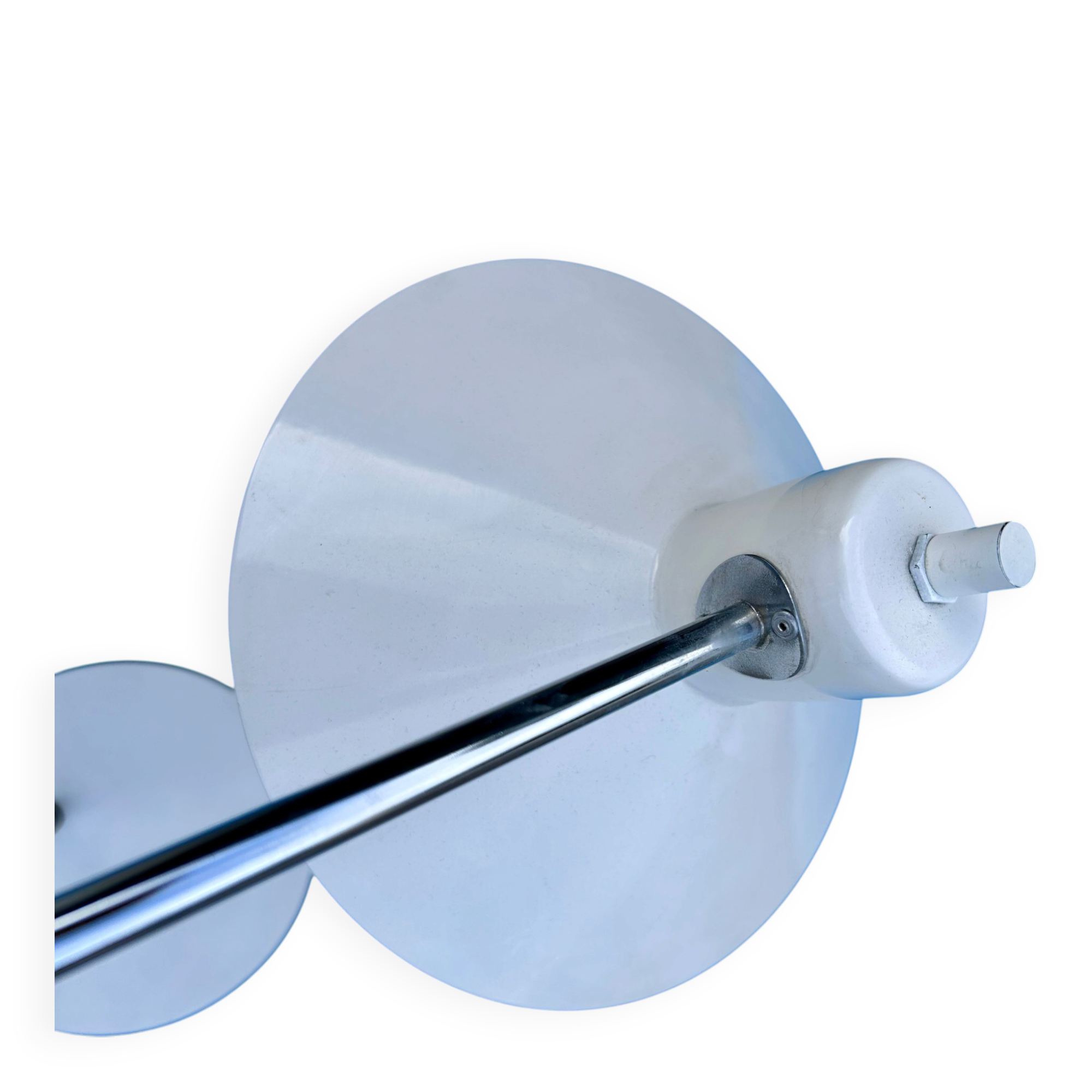 Articulated lamp in white colour.