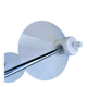 Articulated lamp in white colour.